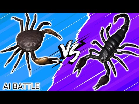500 Crab vs 500 Scorpion Who will win | AI BATTLE