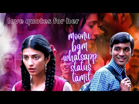 love quotes for her | moonu bgm whatsapp status tamil#shorts