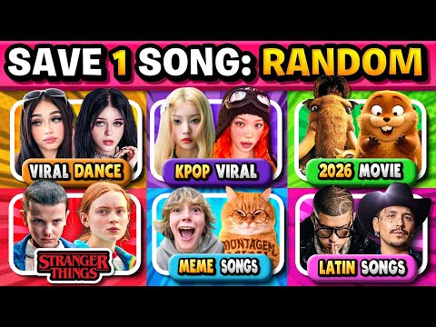 SAVE ONE SONG: Random Rules🔥 Series, Latin, Kpop, TikTok | Music Quiz 2026