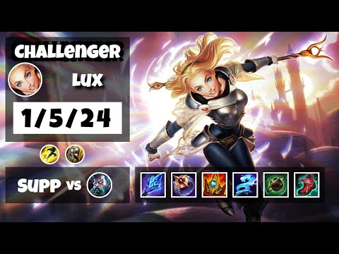 Lux Support 11.6 Challenger Gameplay Replay - S11 (1/5/24) - EU