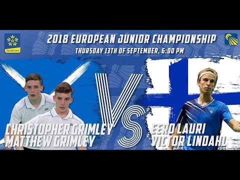 Grimley / Grimley vs Lauri / Lindahl (MD, R32) - European Jnr. C’ships 2018