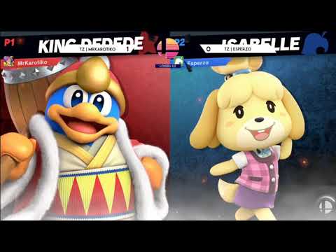 LAG MASTERS 2 - TZ I MRKarotiko (DDD) VS Esperzo (Isabelle) - SSBU Singles Winners R1