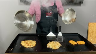 HOW TO MAKE HASHBROWNS ON THE BLACKSTONE GRIDDLE | BLACKSTONE GRIDDLE RECIPES