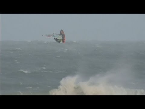 Red Bull Storm Chase 2014: Windsurfers complete daredevil stunts in stormforce conditions