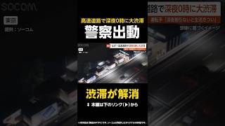 【渋滞が解消】大渋滞“0時待ち”高速道路の料金所前でトラックが次々停車…警察出動で一時騒然 東京【GTA5】#shorts