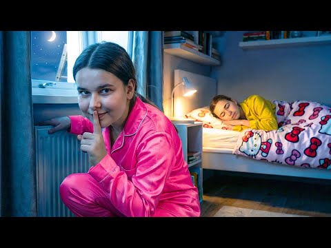 SNEAKING into our Sister&rsquo;s Room for a SLEEPOVER!
