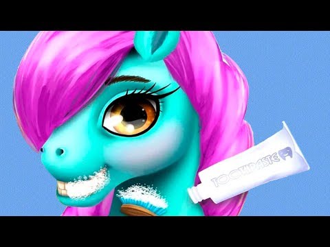 Fun Horse Animal Care Games - Pony Girls Makeover Resort, Hair Salon.