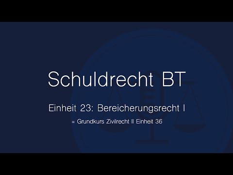 Bereicherungsrecht I