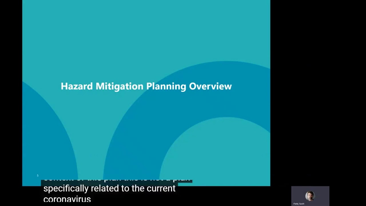 Multi-Jurisdictional Hazard Mitigation Plan Update Public Meeting || 5/28/2020