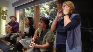 Signing "God didn't make mistakes" House concert Bittern with Carter and Carter