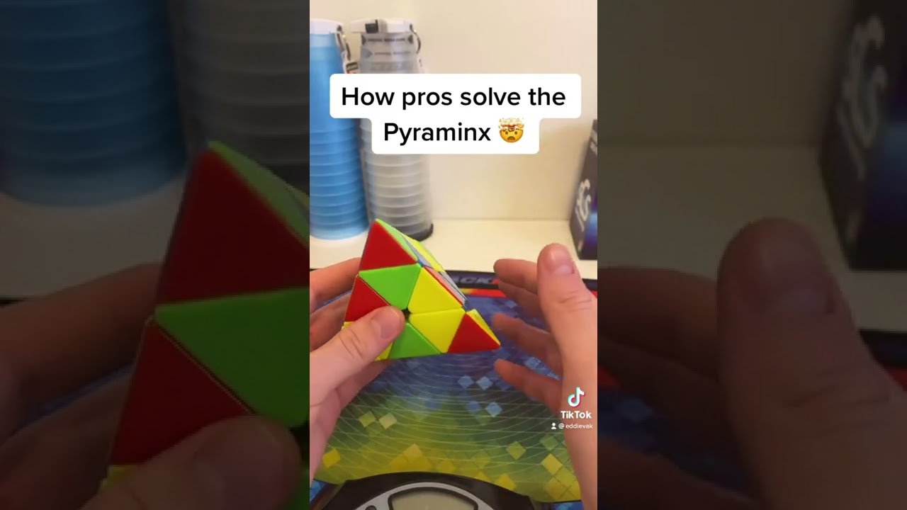 How Pros solve the Pyramid Rubik’s Cube! 😱 #shorts