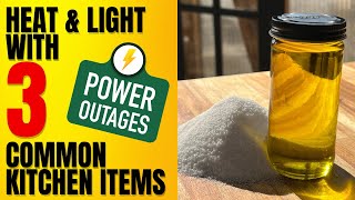 3 Common Kitchen Items That Will Produce Heat And Light | WITHOUT ELECTRICITY