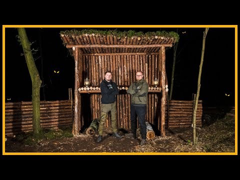 Bushcraft Camp [S05/E08] Dach gedeckt und Seitenwände 😱 - Outdoor Bushcraft Lagerbau