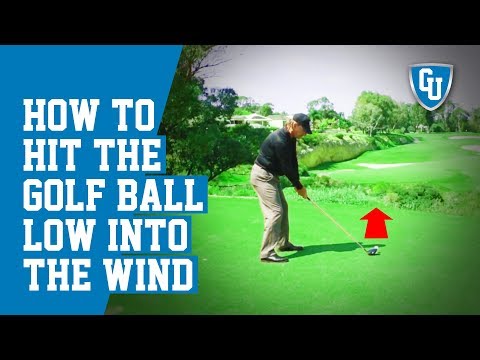 Part of a video titled How to Hit the Golf Ball Low into the Wind - YouTube