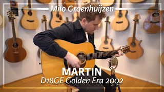 Video thumbnail for Martin D18GE Golden Era 2002 played by Milo Groenhuijzen | Demo by TFOA Demos