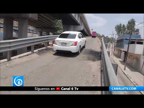Video: Reparan socavones del puente vehicular de la autopista México-Puebla