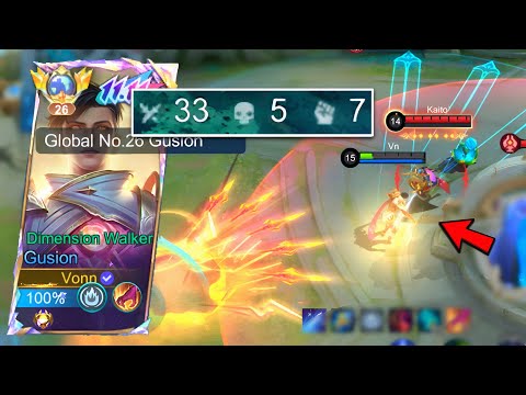 GUSION IS THE NEW KILLING MACHINE!🔥 33 KILLS IN RANK GAME! BACK TO META?!! -MLBB
