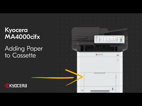 Kyocera MA3500cifx — загрузка бумаги в кассету