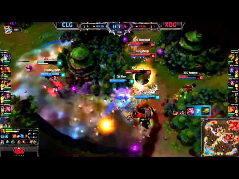 LCS 2014 NA W10D2 Spring - CLG vs XDG - Aphromoo- Alistar Flash