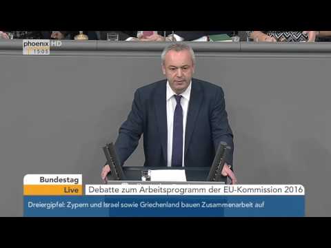 Bundestag: Debatte zum Arbeitsprogramm der EU-Kommission 2016 am 28.01.2016