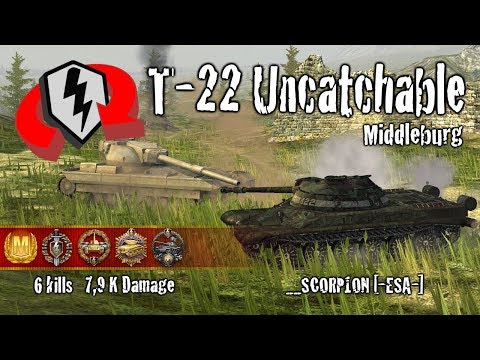 WoT Blitz T-22 Uncatchable - 6 Kills 7,9k Damage Replay