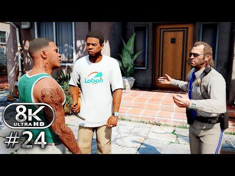 GTA V 8K Ultra Graphics Gameplay Walkthrough Part 24 - GTA V 8K 60FPS PC No Commentary