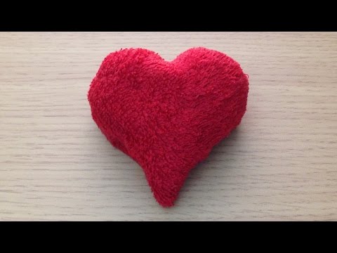 How to Make a Towel Heart How to make a towel heart