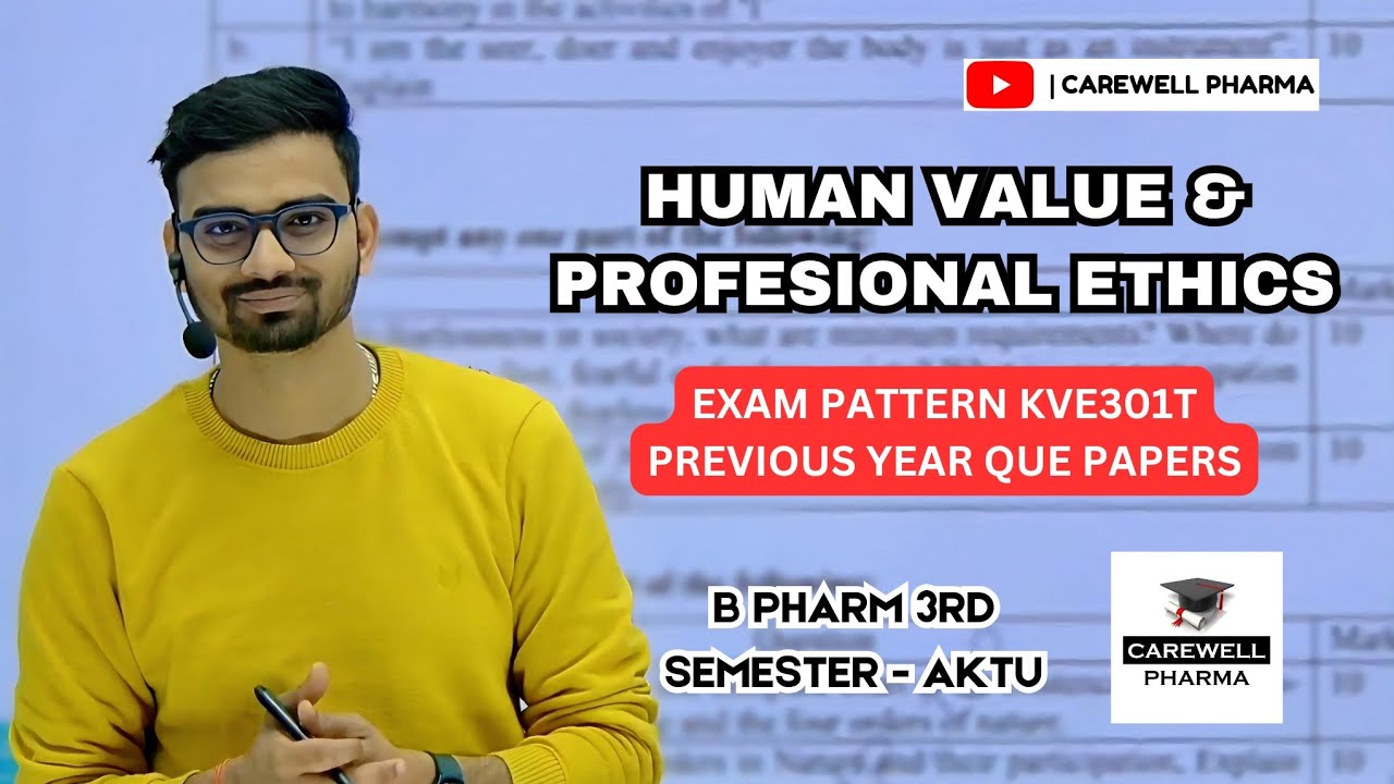 Human Value & Profesional Ethics | Exam Pattern | PYQP |  Carewell Pharma