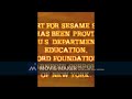 Sesame Street Funding 1991 Trial 0
