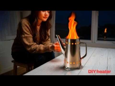 Don't Throw Away Old Kettles! Amazing Smokeless Stove Idea For Winter