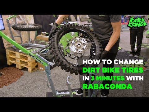 How to Change a Dirt Bike Tire with Tube - Rabaconda Dirt Bike Tire Changer tutorial