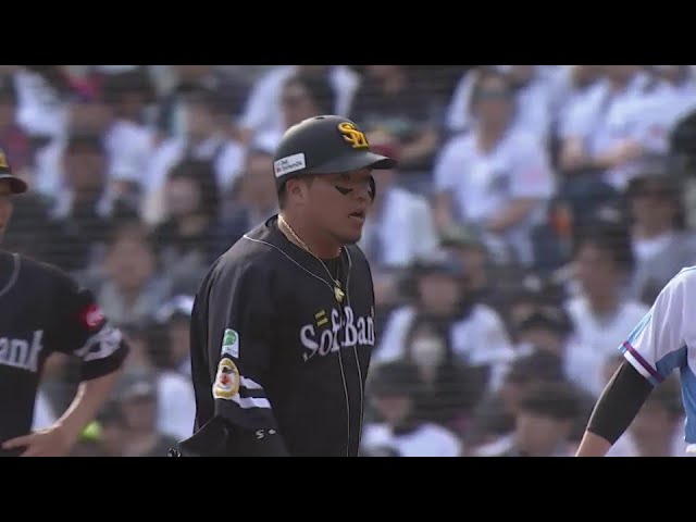 【8回表】反撃の一打!! ホークス・山川穂高 右中間フェンス直撃のタイムリーヒット!!  2024年5月26日 千葉ロッテマリーンズ 対 福岡ソフトバンクホークス