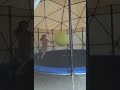 Bouncy Ball Kicker On Trapoline