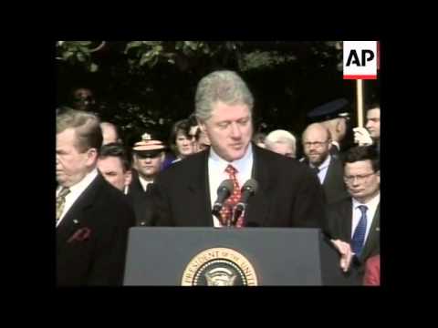 USA: WASHINGTON: CZECH PRESIDENT VACLAV HAVEL VISIT