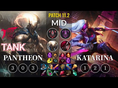 TLN Tank Pantheon vs Katarina Mid - KR Patch 11.2