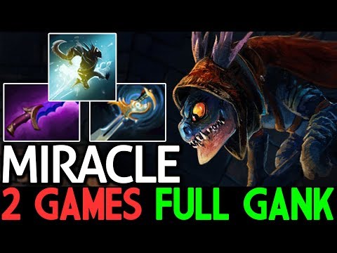 Miracle- [Slark] 2 Game Full Gank Style 7.14 Dota 2