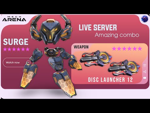 Surge Disc Launcher 12: Shocked by this awesome combo! - Mech Arena