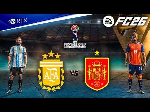 FC 26 - Argentina vs. Spain - FIFA World Cup 2026 Qualifiers Full Match | PC™ [4K60fps]