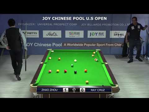 Zhao Zhou VS Ray Cruz - Part 1 - 2018 Joy Chinese Pool U.S. Open