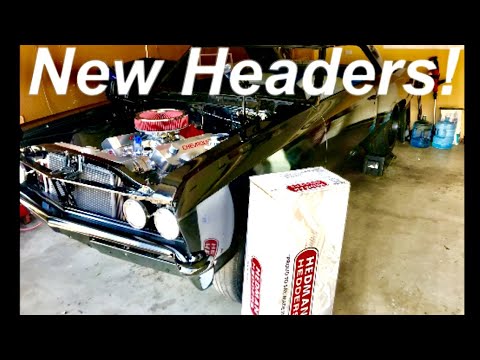 Install Long Tube Headers that Fit with Big Block Chevy in Chevelle! 67 496 SS ProTouring Chevelle