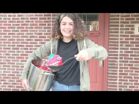 Halloween Social Distancing While Giving Out Trick Or Treat Candy