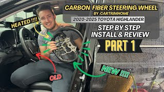 Carbon Fiber Heated Steering Wheel for 2020-2025 Toyota Highlander Part 1