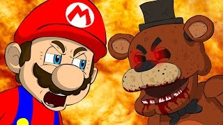 MARIO VS FREDDY - Five Nights At Freddy's Animation Parody