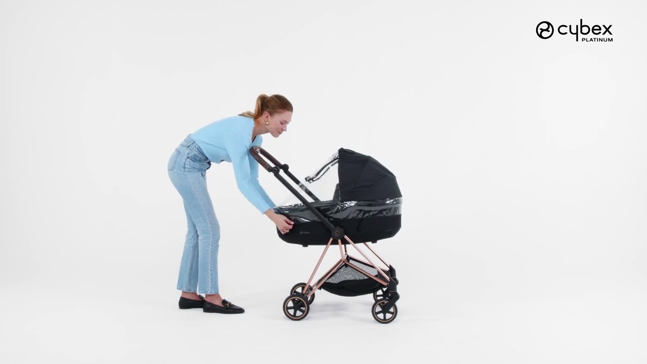 How to Attach the Rain Cover to the Lux Carry Cot I MIOS Stroller Travel System I CYBEX