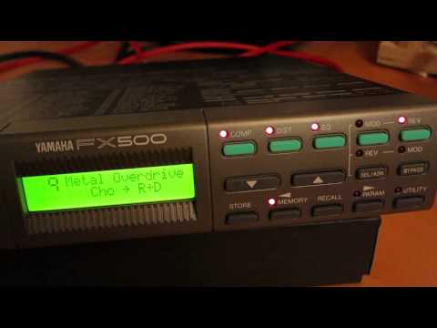 Yamaha FX500 with rack ears, Yamaha MFC06 MIDI foot switch