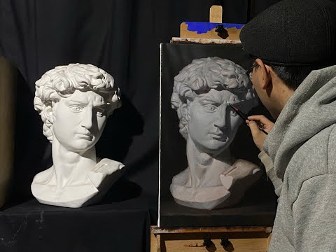 Classical Oil Painting | Cast Painting Practice | Classical painting | Timelapse video