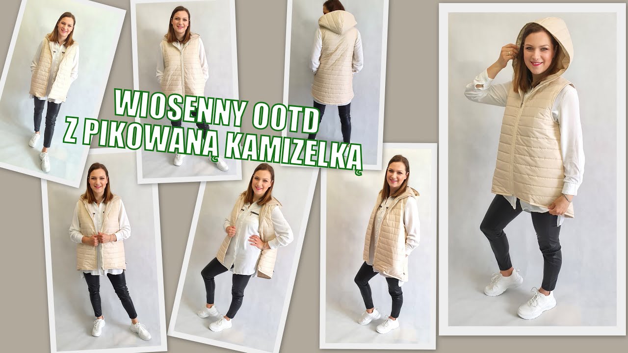 Wiosenna stylizacja z pikowaną kamizelką