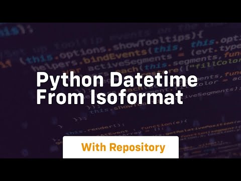 Python Datetime From Isoformat