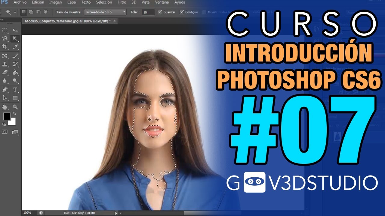 Photoshop CS6 Introductorio -07- Varita mágica y selección rápida