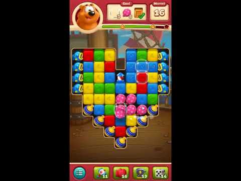 Toon Blast Level 573 - NO BOOSTERS 🐻🐺🐱